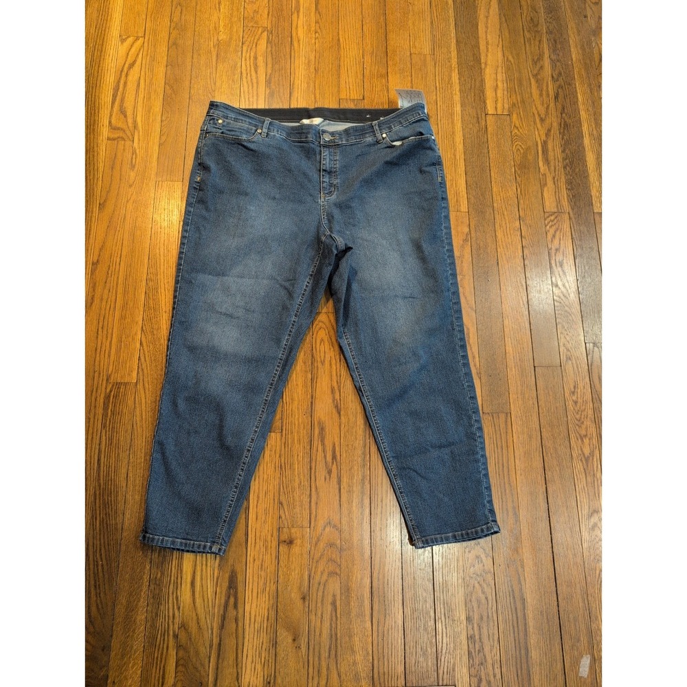 CJ Banks Womens 20W med/dk Wash‎ Signature Slimming Flex Waist Taper Denim Jeans